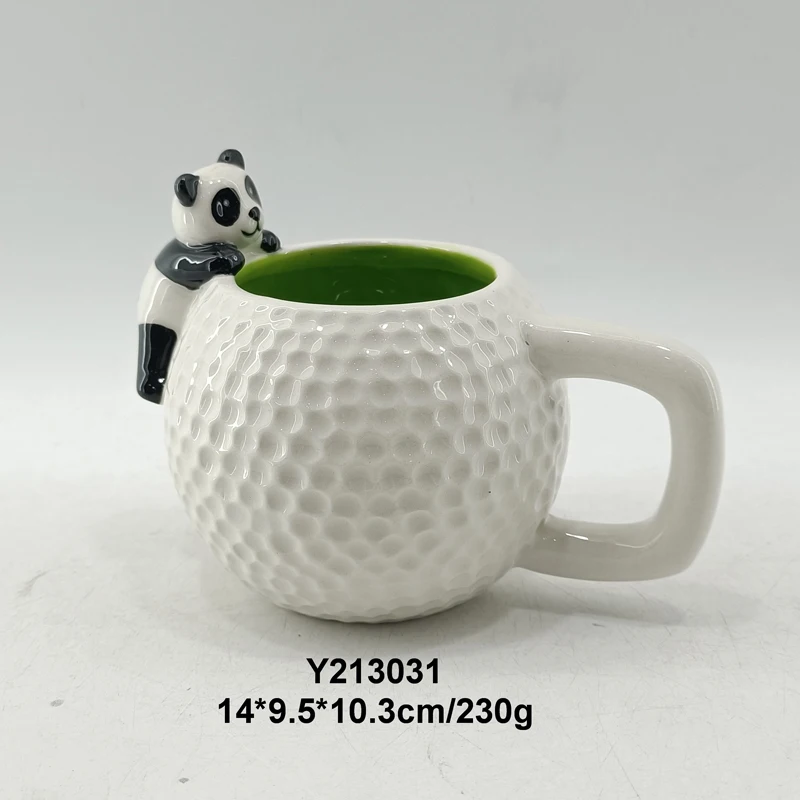3D Basketball Honeycomb Football Rugby Baseball Grenade Shape Hand Painted Ceramic Mug for Coffee Milk Tea