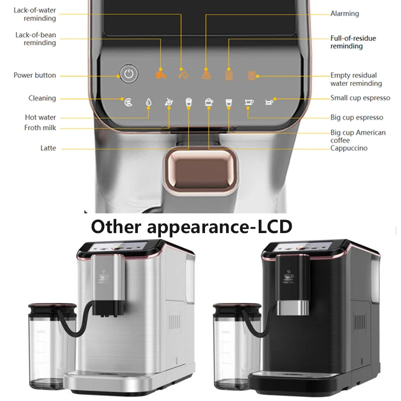 Automatic Espresso Cappuccino Latte Commercial Coffee Machine Coffee Maker Green Friendly Fully Automatic