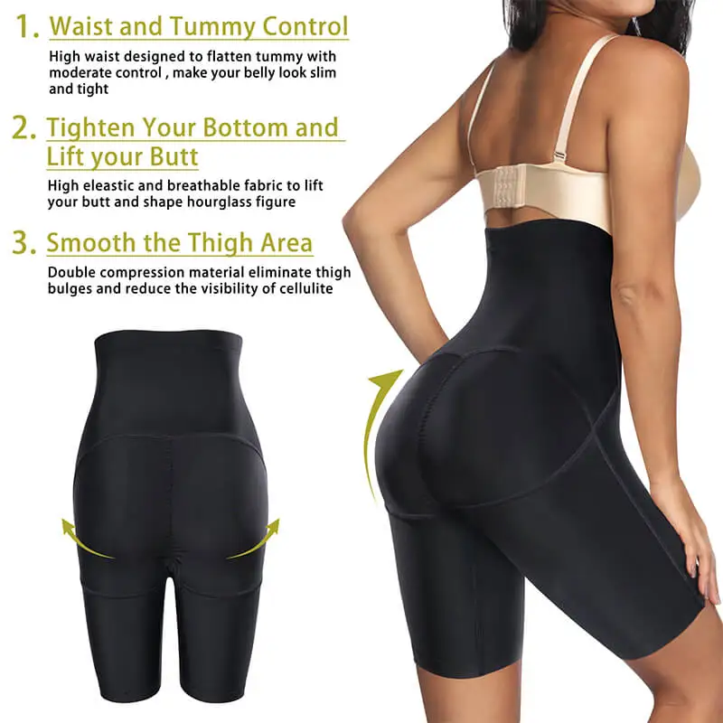 women seamless thigh slimming butt lifter shaper underwewar compression shapewear shaper butt control tummy shorts