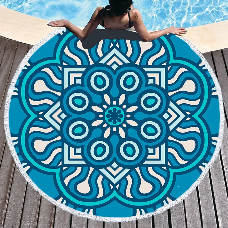 Лидер продаж, пляжное полотенце из микрофибры серии blue color amazon для взрослых