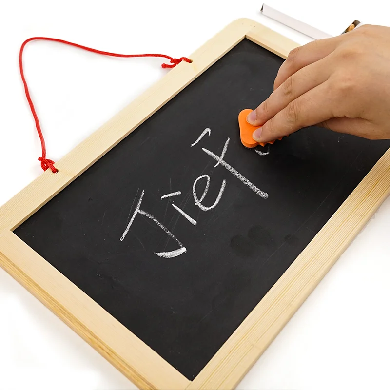 Small Cute Wooded Materials Magnetic Desktop Whiteboard Chalkboard For Classroom