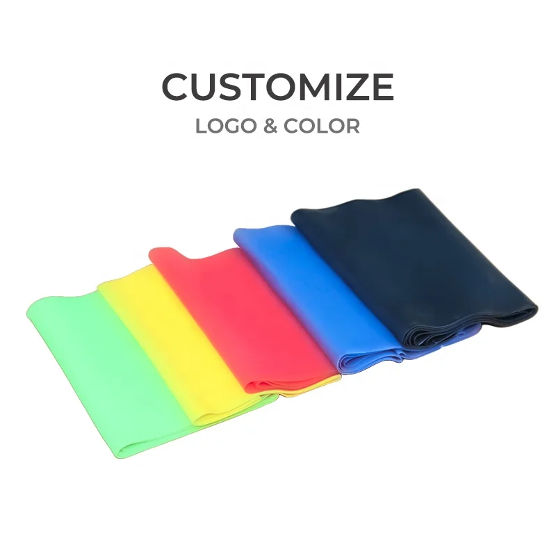 OEM Custom logo Fitness Exercise Tpe Resistance Bands Rubber Latex Workout Strength Elastic Yoga Bands