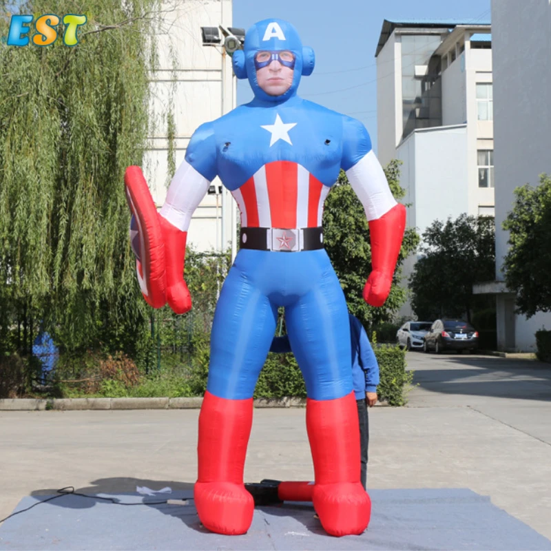 New design high advertising big inflatable superhero inflatable character model spiderman iron man model for event