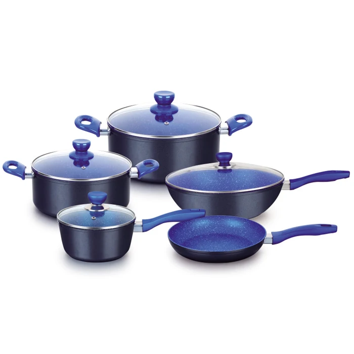 
High Quality China Factory Direct Sale Ceramic Coating Forged Aluminum Cooking Pot Cookware Sets 