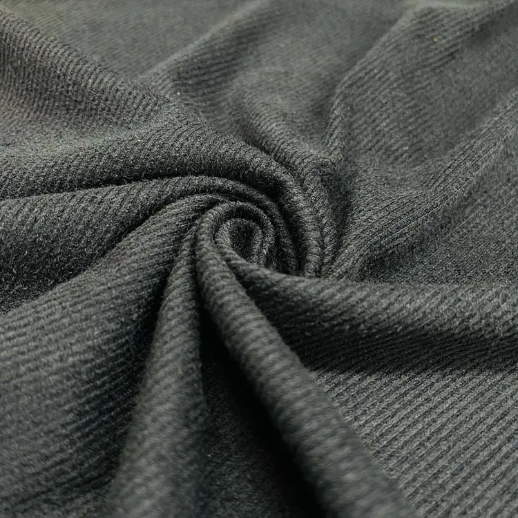 Light Weight 92% Polyester 8% Spandex Suede Fabric Spandex Knitting Rib Fabric Sky Blue