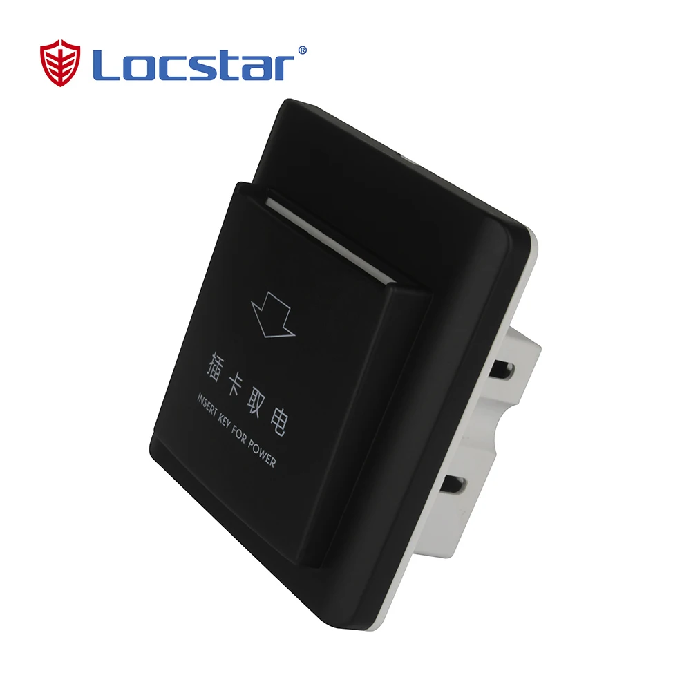 Smart Mifare Power Rfid Key Card Energy Hotel Energy Saving Switch Hotel Room White with Silk Print 110V--220V KS-C-301Q Locstar