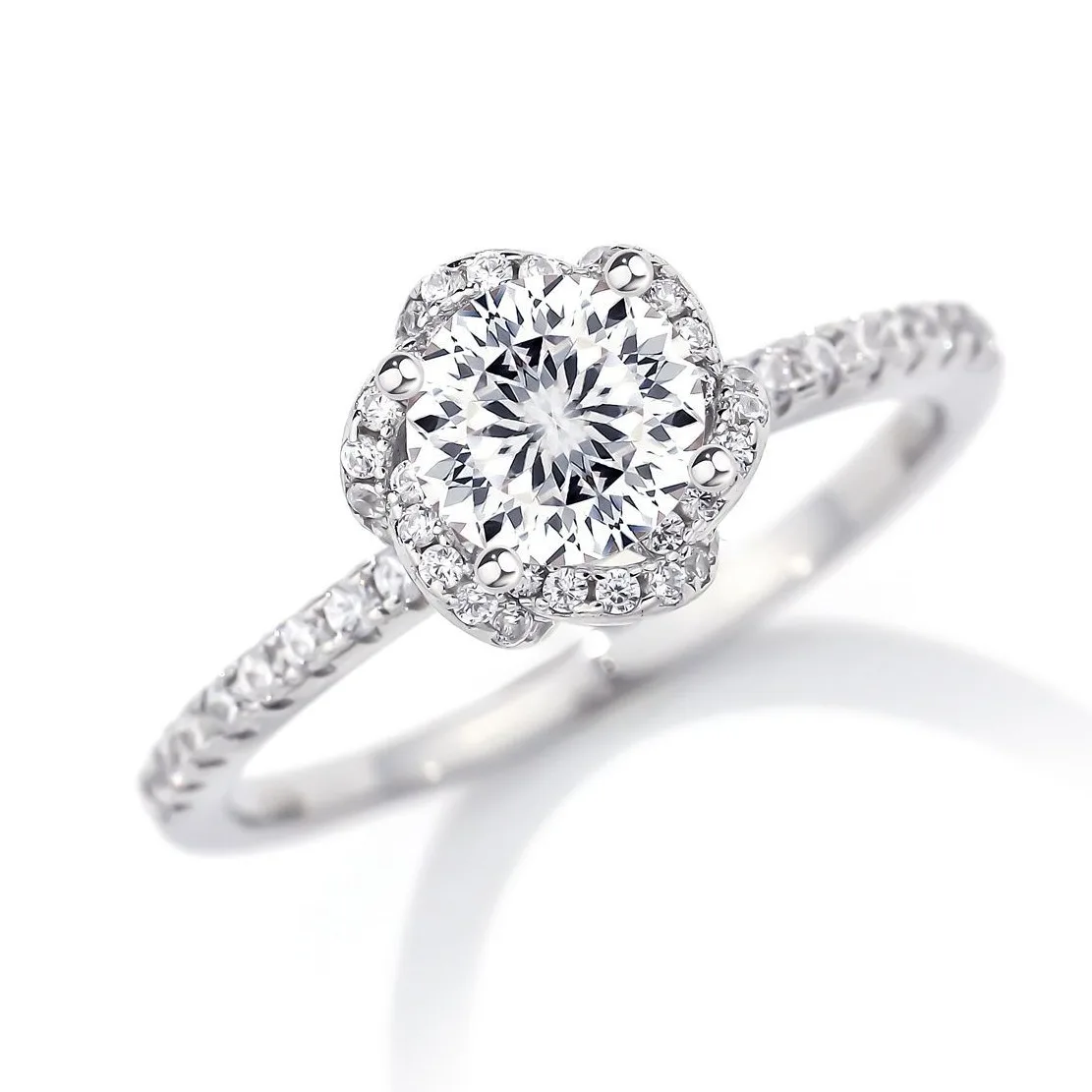 8 Adodo Wholesale Fine Jewelry S925 Sterling Silver 1Carat Moissanite Engagement Diamond rose Ring For christmas gifts