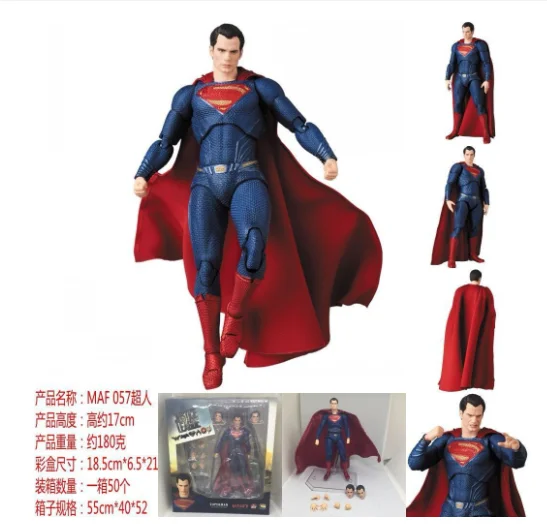 Comics Supermen MAFEX 057# Batmen MAFEX 056# Flash MAFEX058# Aquaman MAFEX 061# Action Figure model Toys 16cm
