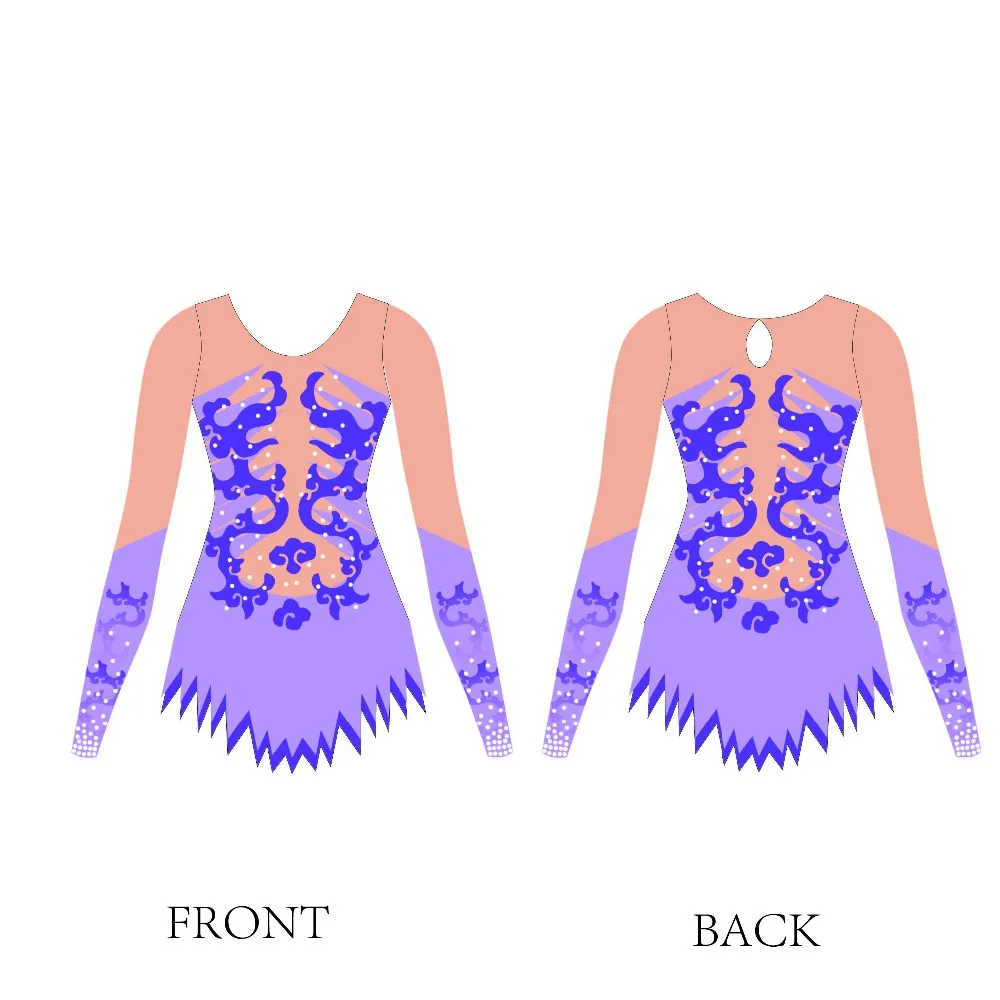 Custom Sports Apparel Competition Leotards for Rhythmic Gymnastics Figure Skating Dress