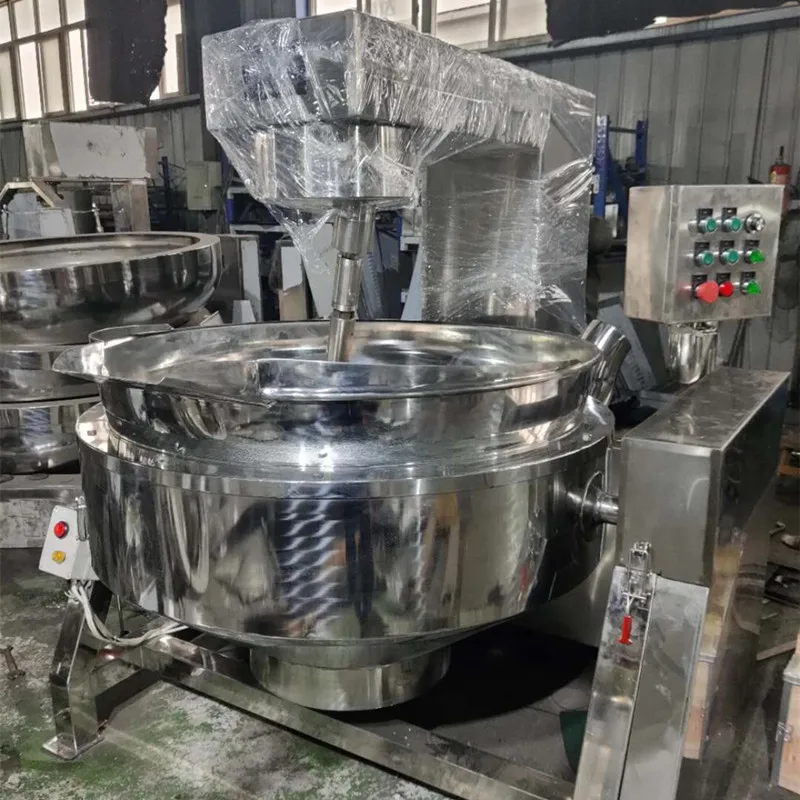 
steam cooking mixer machine Fast food steam industrial automatic sausage fried rice cooking machine for jam processing plant 
