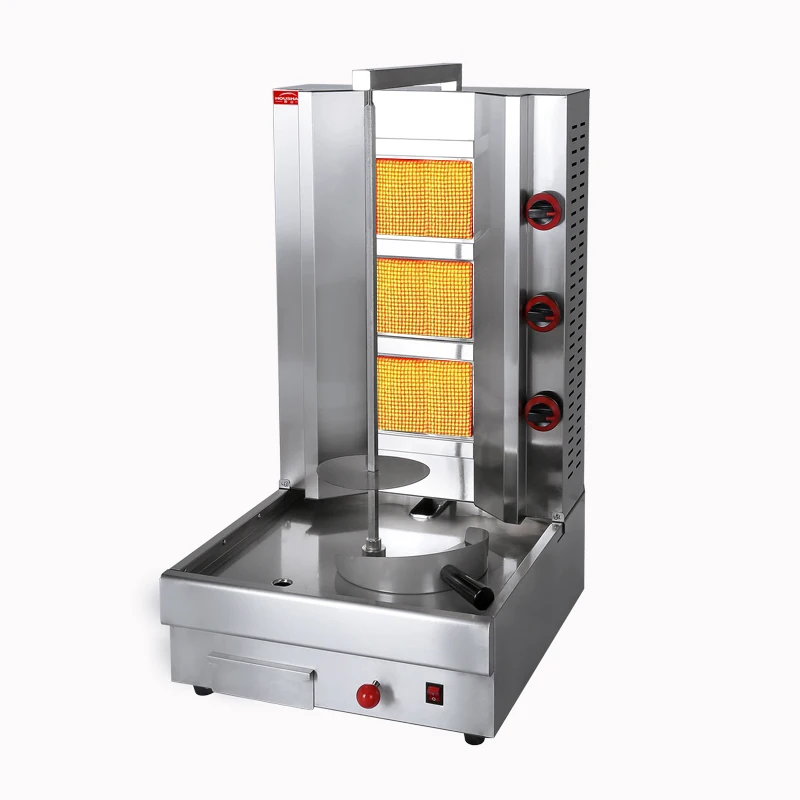CG-650Q большой газовый гриль для шаурмы 2 горелки Doner Kebab Making Machine профессиональный поставщик