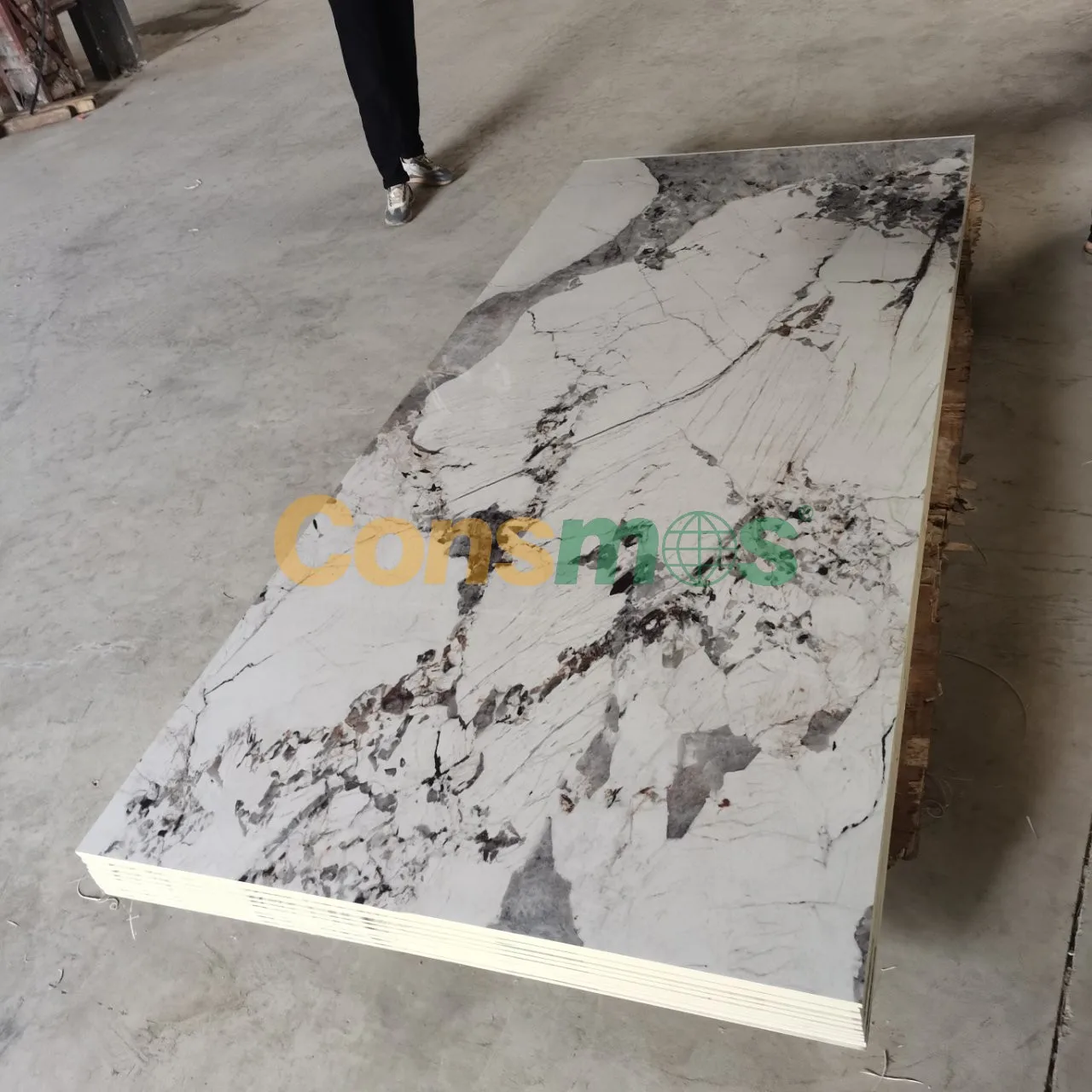 3D Wall Panel PVC Marble Marble Sheet Wall Panel Bamboo Charcoal Wood Veneer