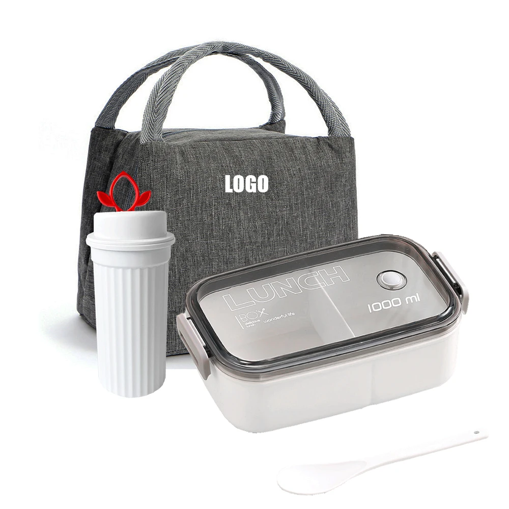 custom logo thermal insulated food container kids bento thermo lunch box with bag stackable lunch box set with coffee bottle
