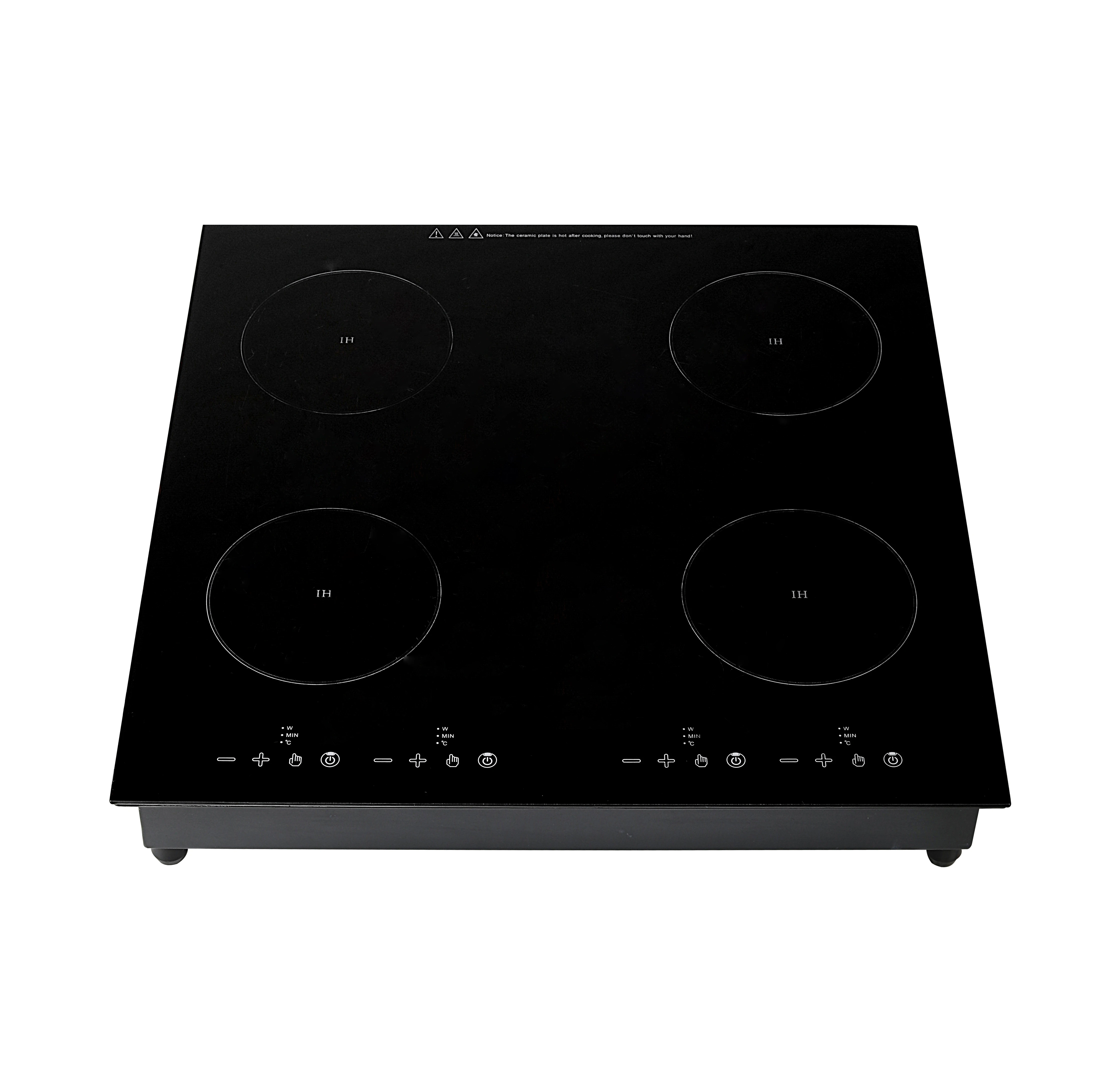 Новая индукционная плита с сенсорным управлением, черная кристальная панель, 2/3/4 нагревательная зона, индукционная плита