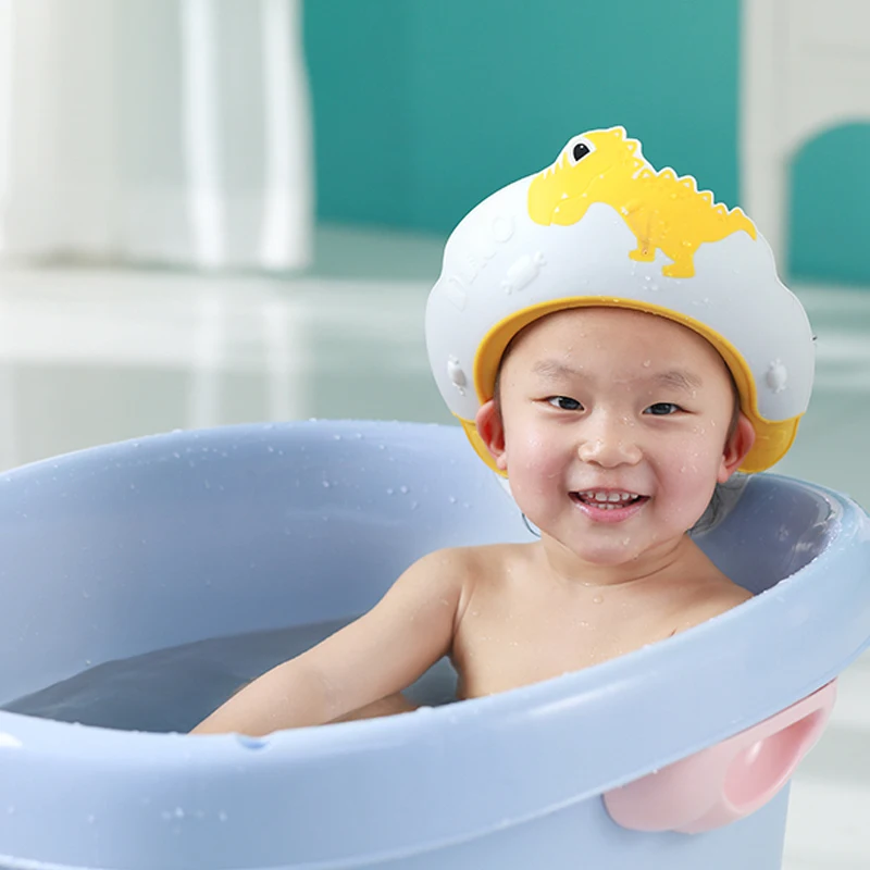 Baby Shower Hats Waterproof Bathing Shampoo Hats Visor Protect Ears Head Hair Washing Hats for Toddler Kids