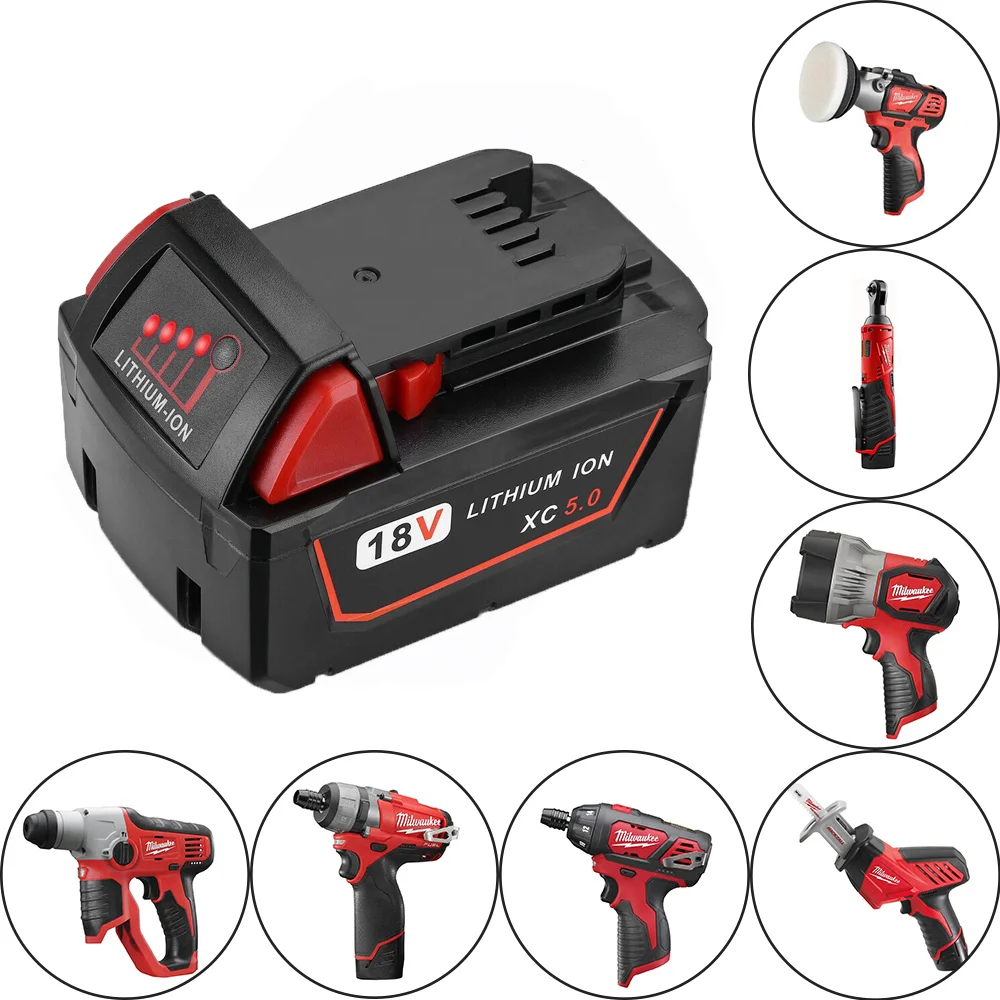 Аккумуляторная батарея adpter ozito, литий-ионная батарея для Milwaukee M18 12 Ач 12 том 8 Ач