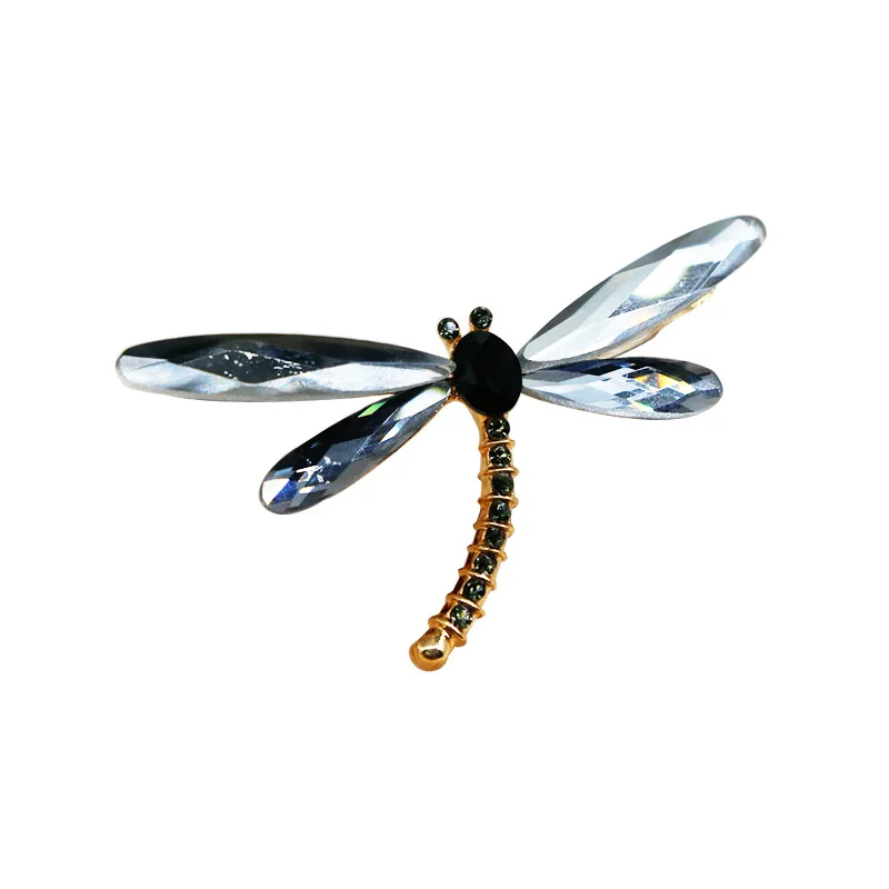 wholesale crystal animal insect brooch pin accessories,designer inspired metal dragonfly brooches corsage safety pins