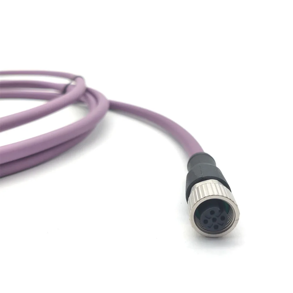 SVLEC IP67 Shielded Devicenet Canopen 5 Pole Coding A M12 Fieldbus Connector with Open Ended Wires