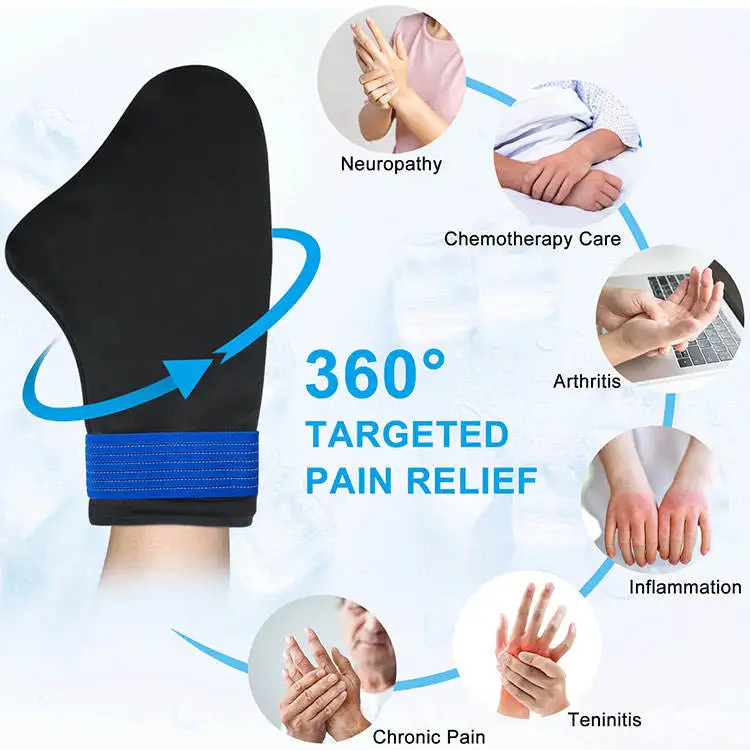 Custom Reusable Microwavable Heated Hands Rehabilitation Finger Cold Therapy Pain Relief Gloves For Arthritis