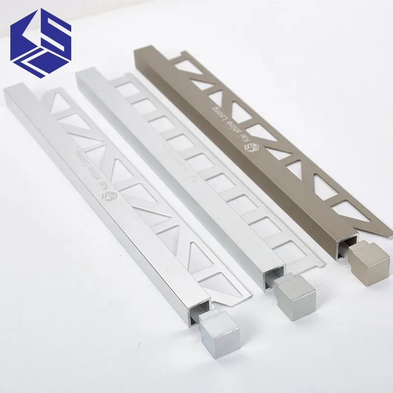 KSL decorative square ceramic inside corner metal stainless steel tile edge trim