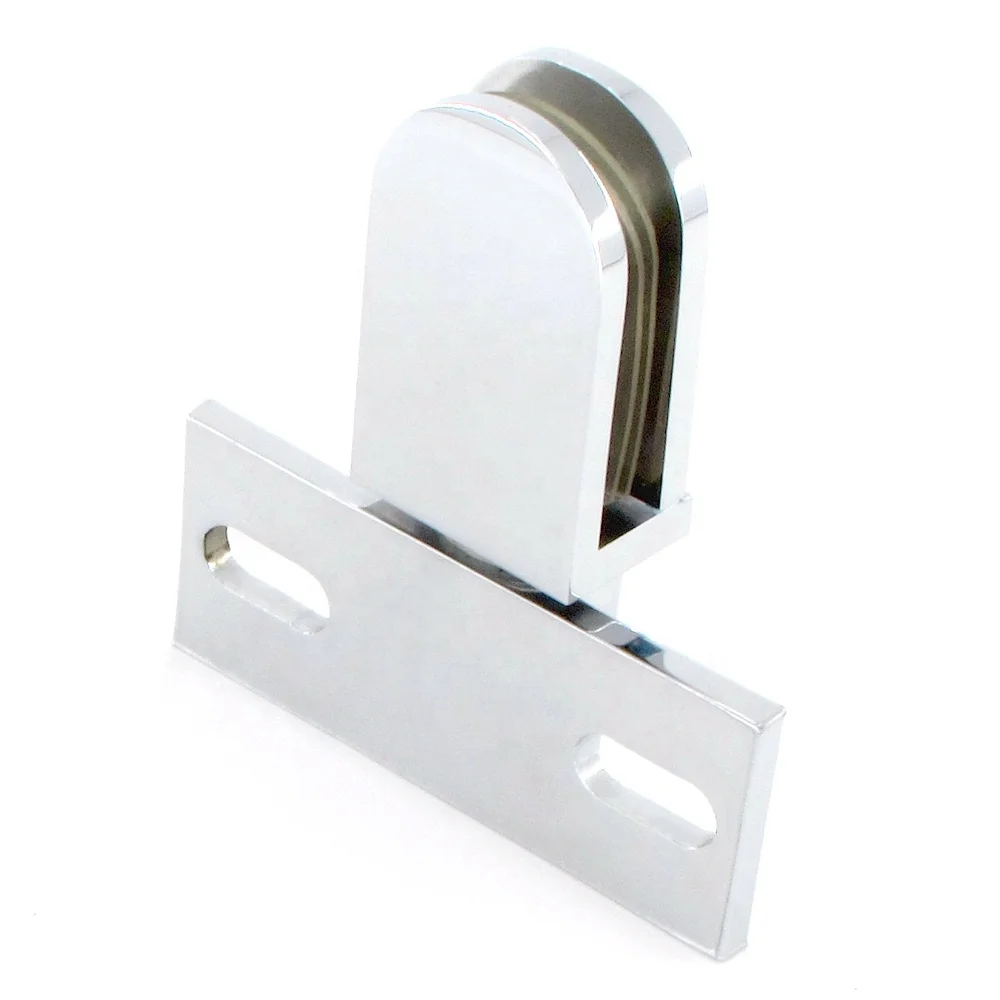 Heavy Duty Wall Mount Bathroom Shower Screen Hardware  Clip Glass Clamp