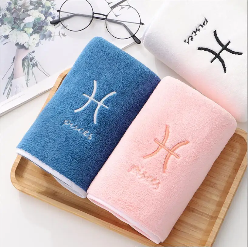 
no moq high quality Luxurious microfiber custom gym towel fitness small hand face towel embroidery sport towel with pink logo 