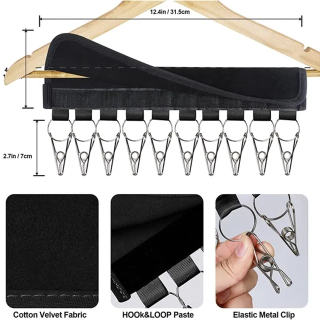 Wholesale hook loop 10 clips Hat Organizer Holder for Hanger