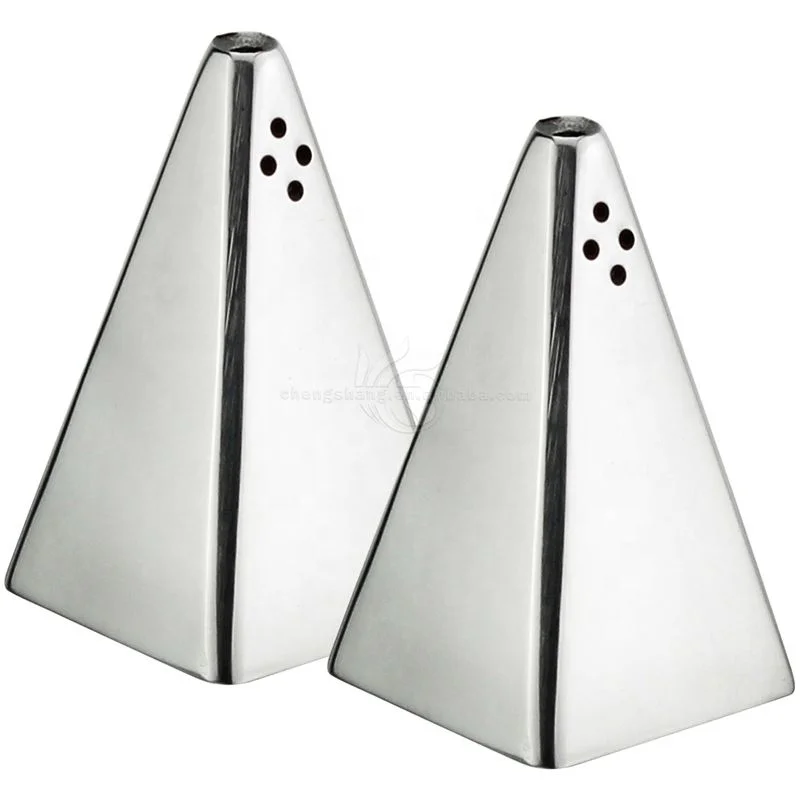 Triangle Pyramid Shape Spice Jar Pepper Shaker Kitchen Pepper Bottle Coarse Salt Sprinkle Salt Pepper Pot