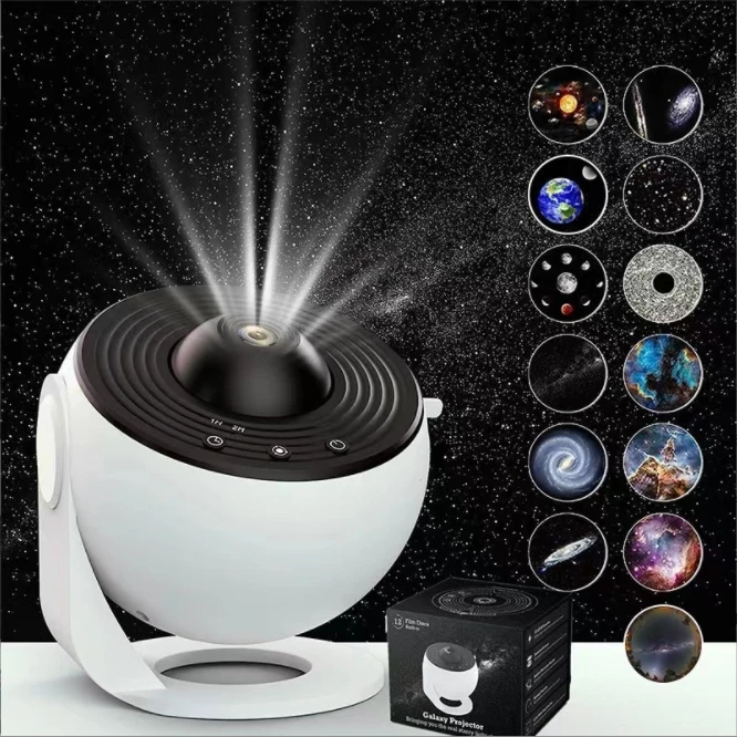Star Galaxy Projector 4K Replaceable 12 HD Galaxy Discs Timing Mute Design Planetarium Projector Night Light Aurora Projector