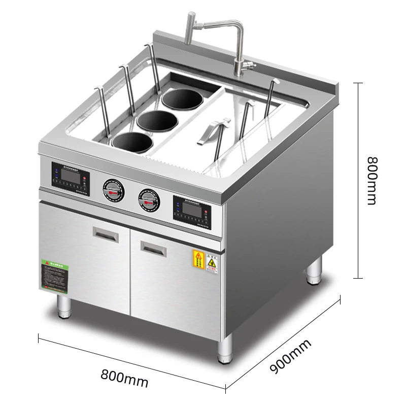Commerical Automatic Cooking Machine Instant Ramen Ramyun Pasta Dumplings for Noodle Boiler Cooker Electric Faucet Indu