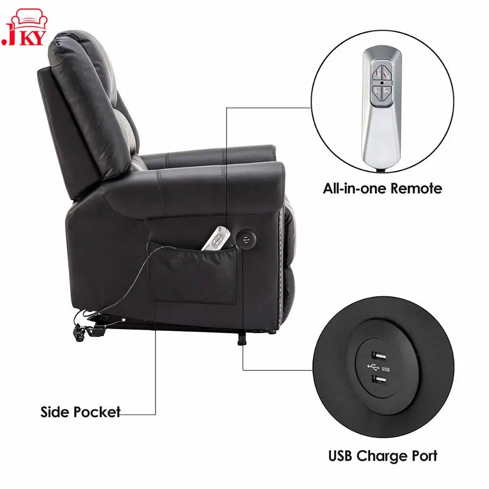  JKY Furniture Wholesale Leather Electric Adjustable Recliner Power Lift