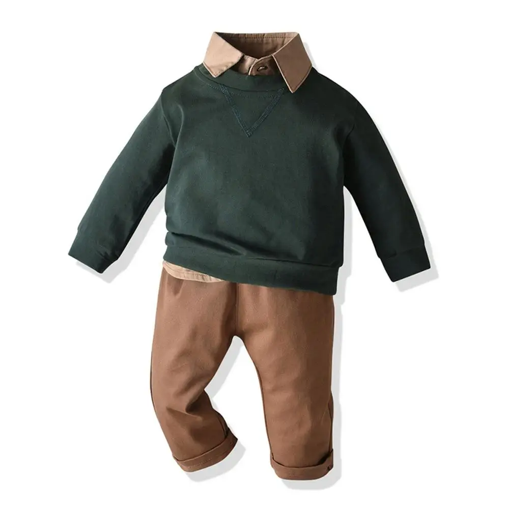 
What&why Infant Clothing Sets Toddler Winter Solid Outfits 3 Pieces Suit Child Clothes Boy 