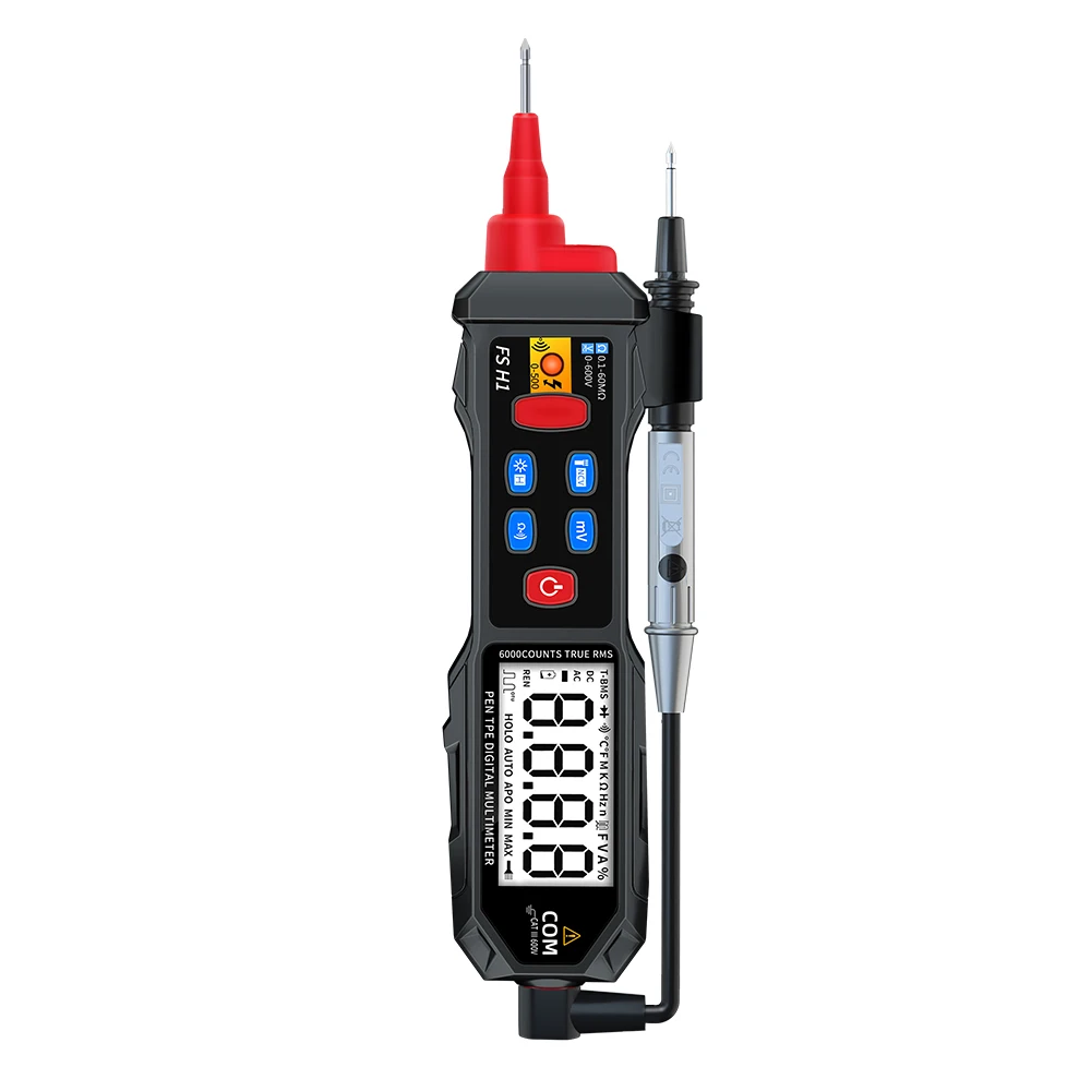 Auto-ranging 5999 Digits 6000 Counts Pen Style Digital Multi Tester with Measuring DC/AC Voltage,Resistance and Continuity