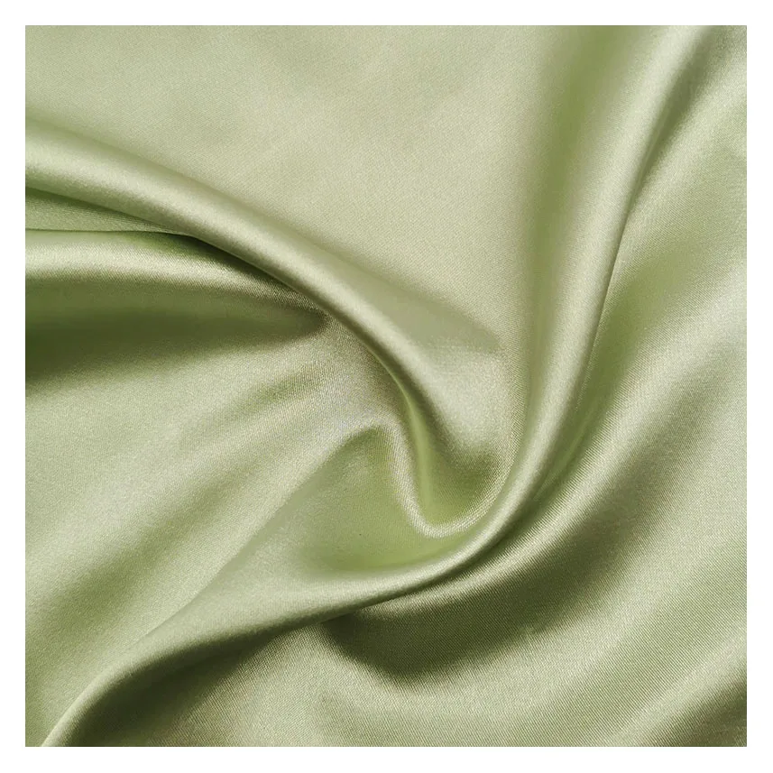 
satin fabric NO MOQ shiny spandex polyester stretch satin fabric imitated silk satin fabric 