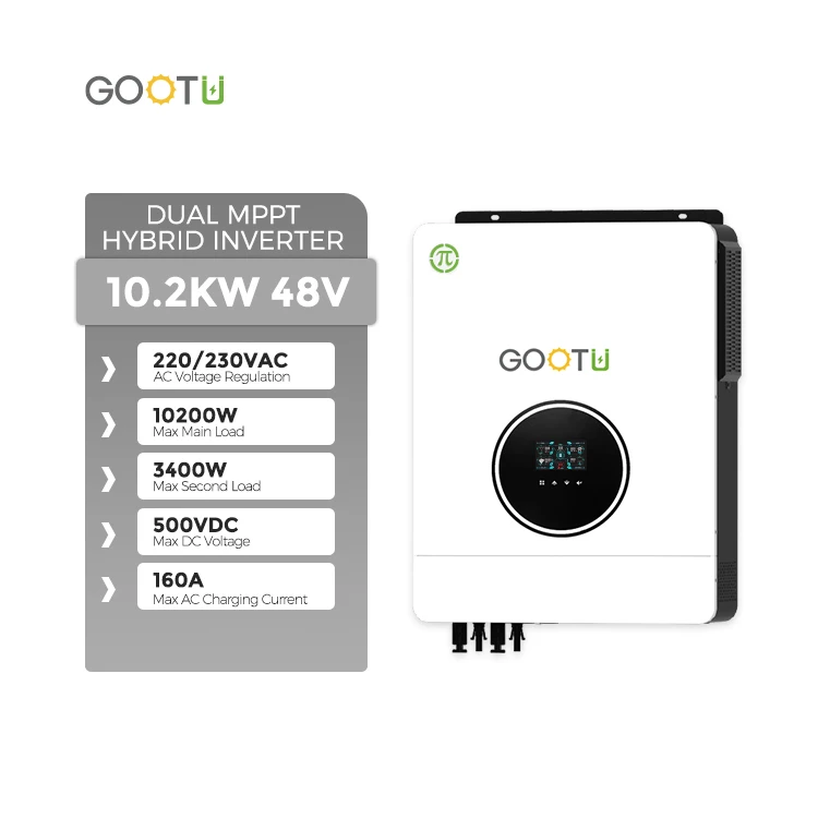 Гибридный солнечный инвертор GOOTU 10 2 кВт 48 В двойной выход контроллер MPPT 160 А переменного тока интеллектуальный Wi-Fi для солнечной системы