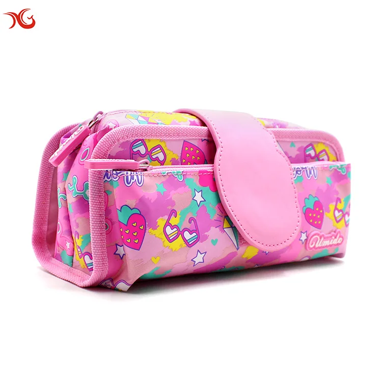 Smiggle Manufacturer Custom Portable Big School Pouch Pencil Case Pencil Pouches With Stationery For Girls