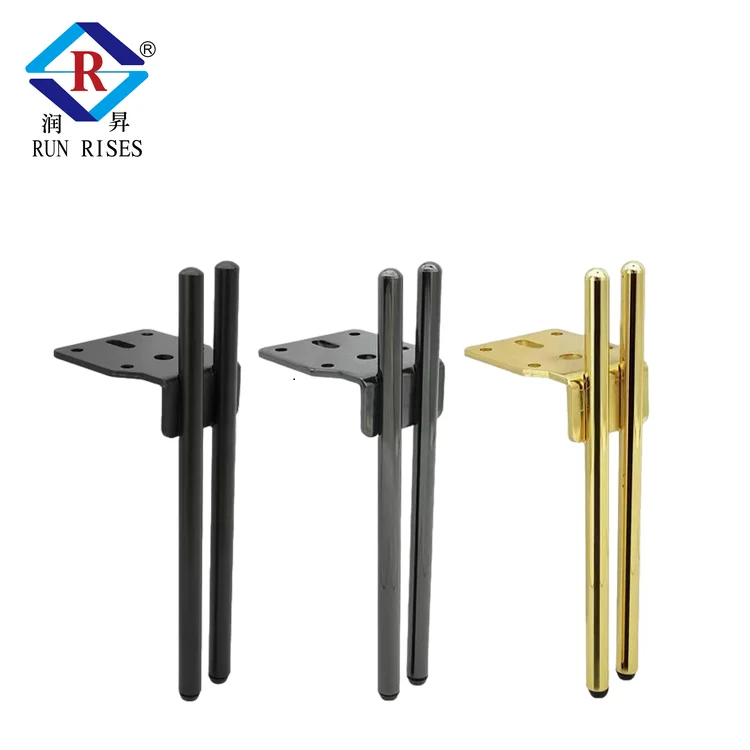 Iron Furniture Leg Height 13 15 18 20CM Gold Black Chrome Color High quality feet for sofa bed table cabinet