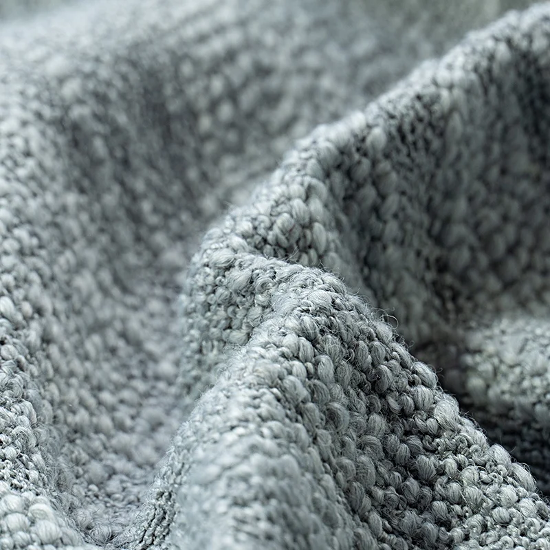 High Quality Wholesales Solid Tela Polyester  Wool Blend Yarn Dye Woven Pure Boucle Upholstery Fabric For Clothing