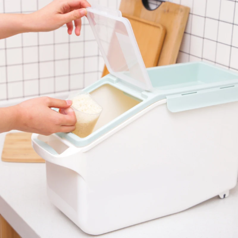 Citylife Storage Box Insect Resistant Moisture Proof Food Transfer Sealed Box Rice Container Box With Measuring Cup