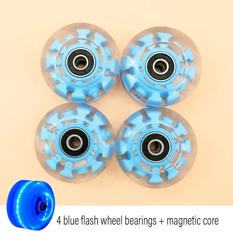 Двухрядные роликовые коньки, легкое колесо, четыре роликовых конька, колеса для роликовых коньков