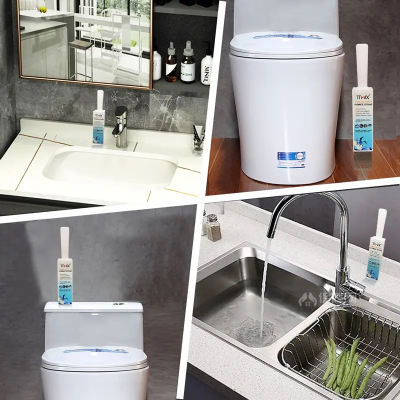 New Design 5in1 Set 5PCs Pumice Stone Brush with 1PCs Brush Holder Storage Case Toilet Bowl Cleaner for Porcelain Stain Remover