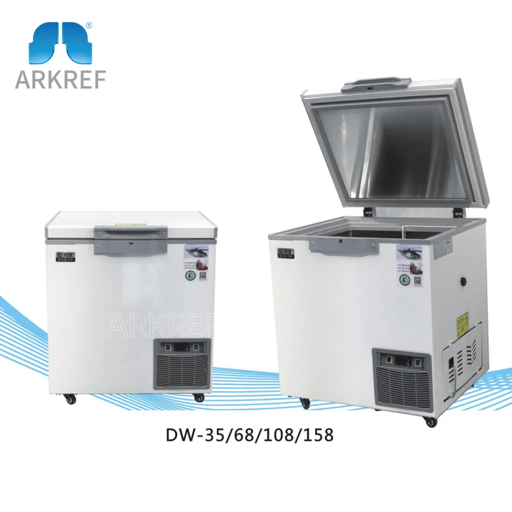 Ultra-low Temperature Freezer Minus 40-60-80 Degrees Tuna Seafood Commercial Freezer Stainless Steel Quick-frozen Refrigerator