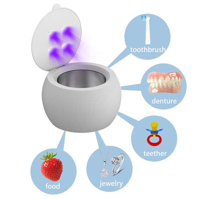Factory ODM 24W Ultrasonic Cleaner With UV For DenturesJewelry Cleaning