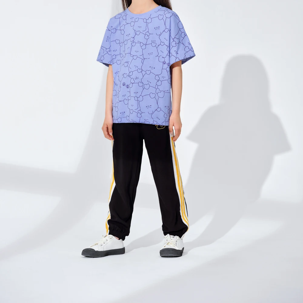 
R.prince Kids Wide Leg Children Cargo Pants Sets Elastic Band Trouser Legs Harem Clothing Child Pant Boys For Kids Girls 