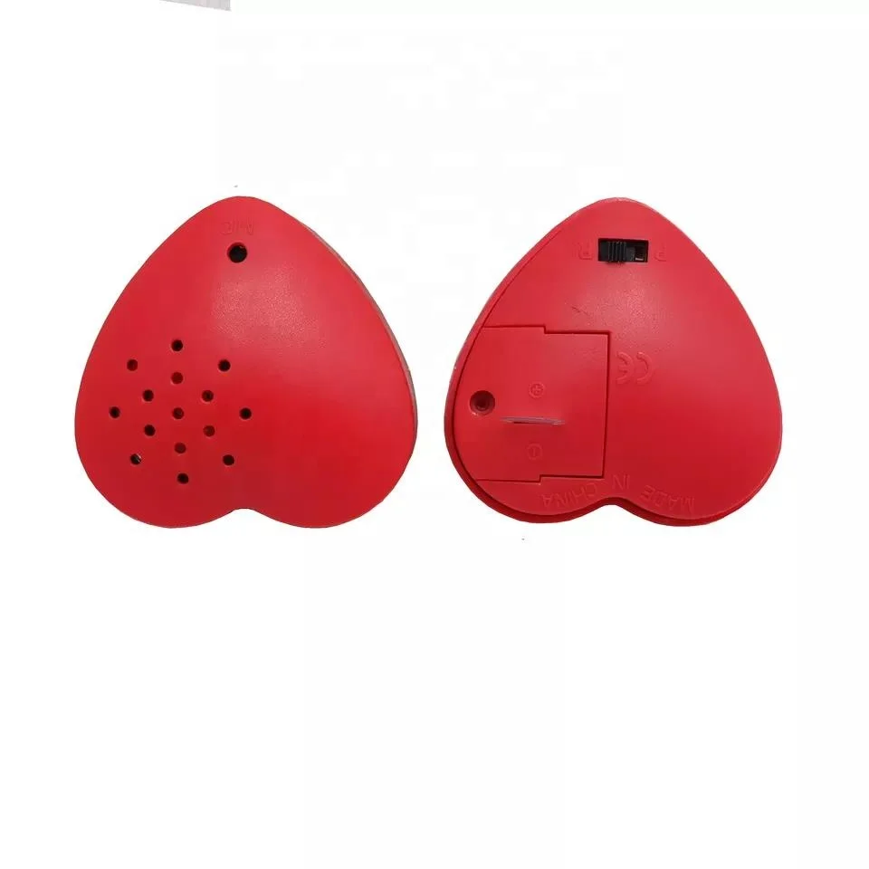 Heart Voice Recorder Heartbeat Voice Heart Shape Recorder For Stuffed Toy