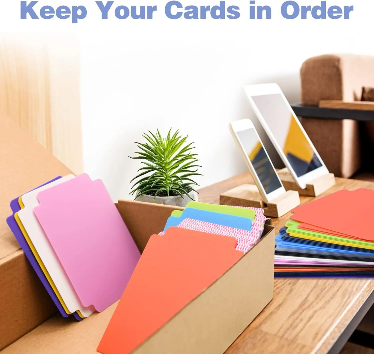 Frosted Card Separator with Tabs Plastic Divider Card Page Dividers for Office Games Card