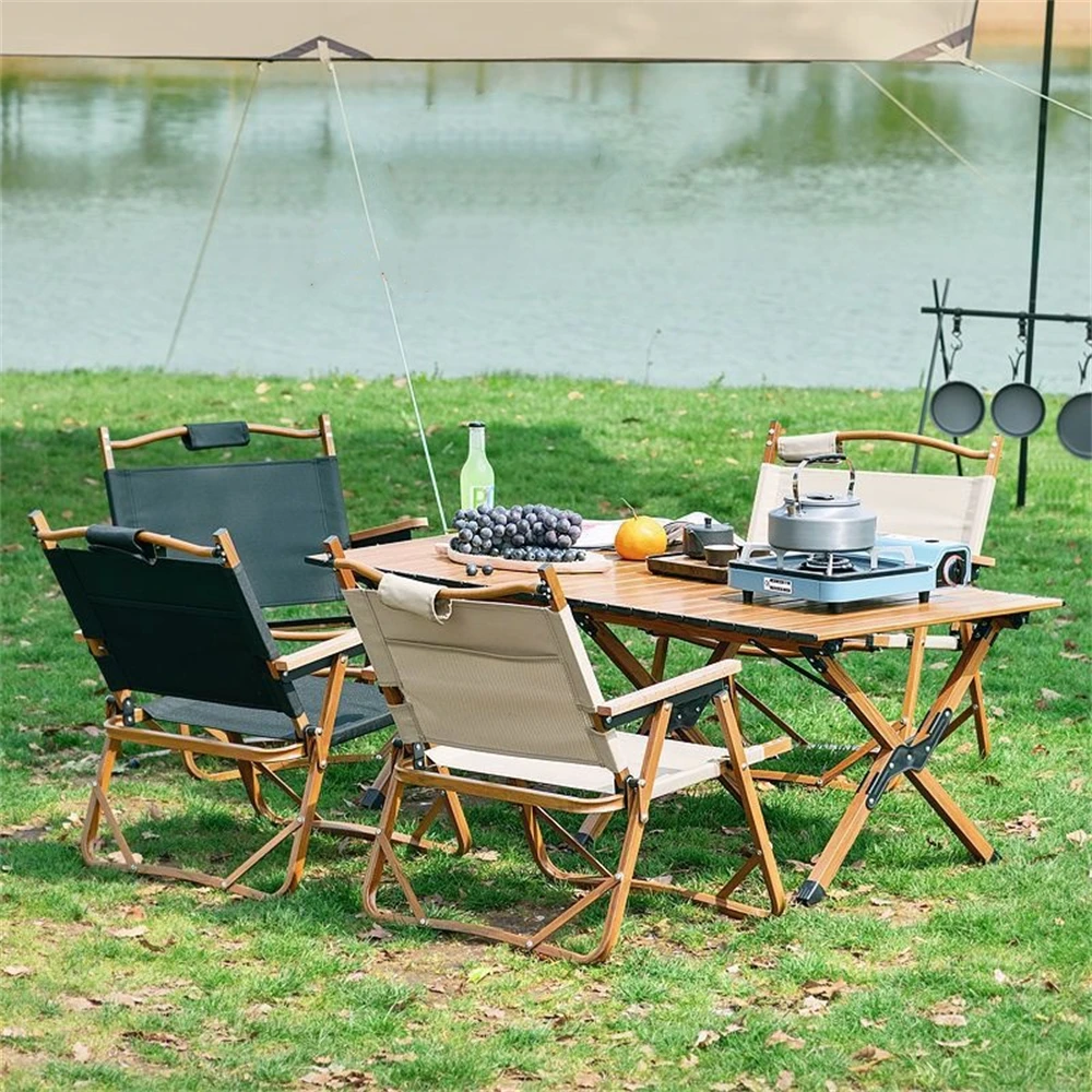 High Quality Metal Bbq Ultralight Outdoor Picnic Portable Table  Aluminum Alloy Egg Roll Table  Camping Foldable Table