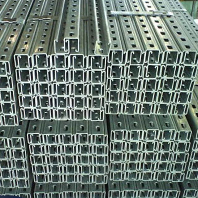 Pre galvanized uni strut brackets stainless steel  c channelc channel 4121 gi slotted channel
