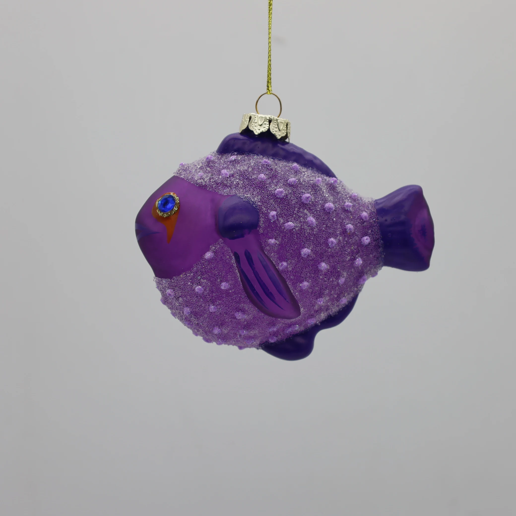 2022 new design fish shaped decorative glass crafts furniture decoration festival celebration decoration