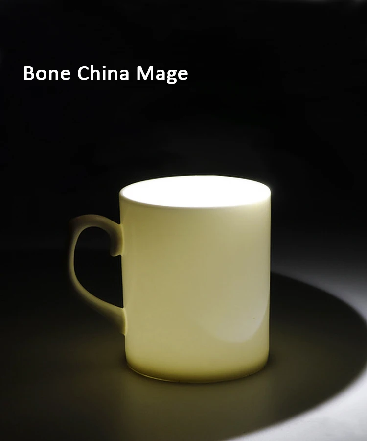 Customized blank sublimation bone china mags wholesale logo 340ml glossy cheap sublimation mugs